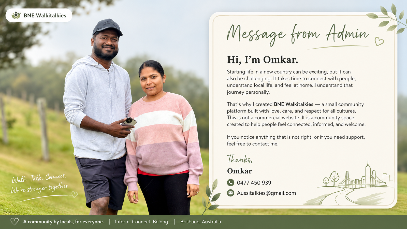 BNE Walkitalkies community message
